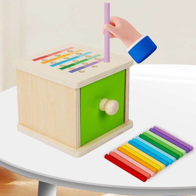 CPC niños Montessori ayudas didácticas de madera color geométrico forma caja de clasificación combinación cognitiva juguetes de jardín de infantes