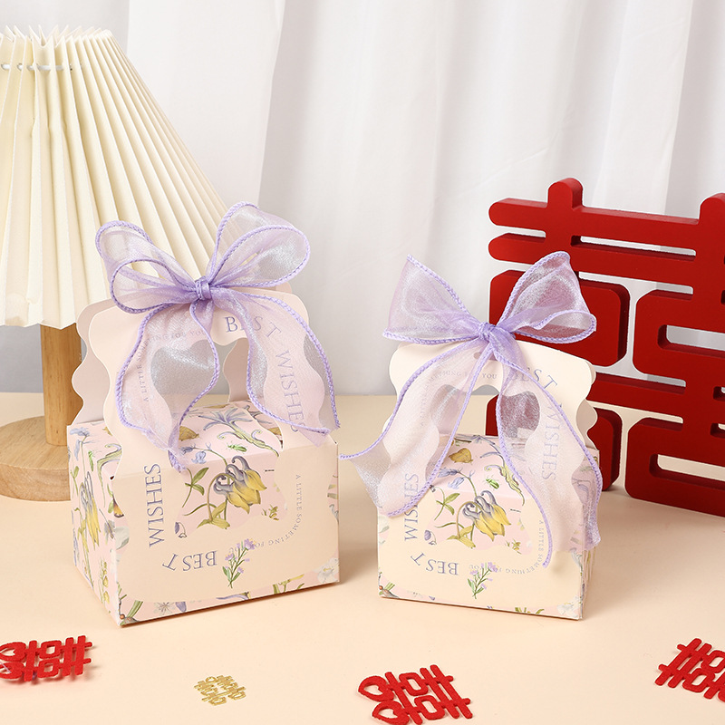 보라색 상자 보라색 Organza