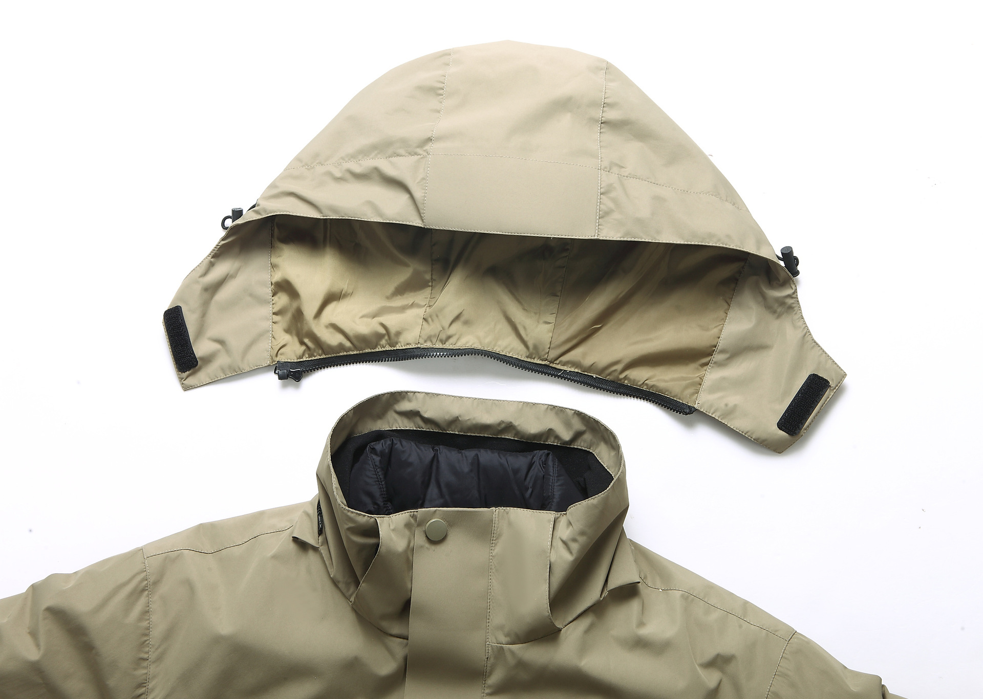 Herrenbekleidung Neue Outdoorjacke Drei-in-eins-Baumwolljacke 90 weiße Gans Baumwollfutter Abnehmbarer Herren-Bergsteiger-Skianzug_voghion.com