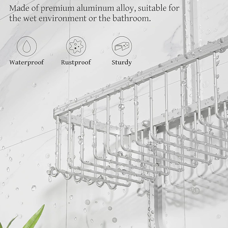 Amazon Bathroom Shower Storage Rack Hanging Rack Shower Storage Rack Aluminum Shower Head Rack Shower Rack with Soap Basket