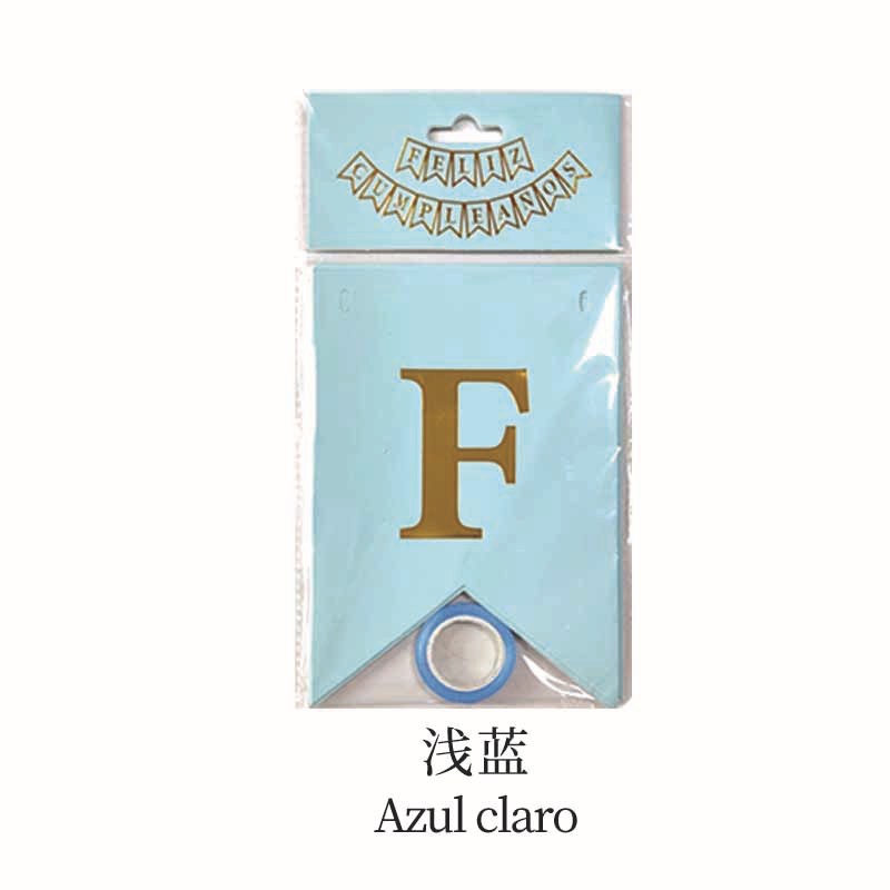 Bandera macaronla azul claro