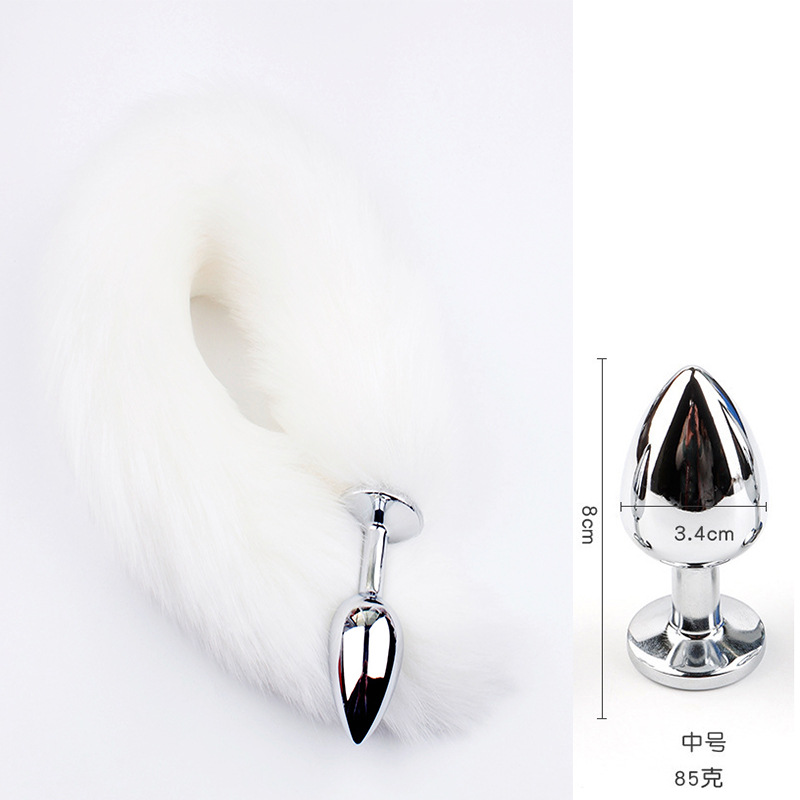 金属製アナルプラグ テール カップル用品 キツネの尻尾 SM 大人向けセックストイ 後庭用 ロールプレイング セックストイ