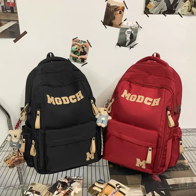 书包初中女生大容量双肩包男生高中大学生小学生背包跨境热卖背包