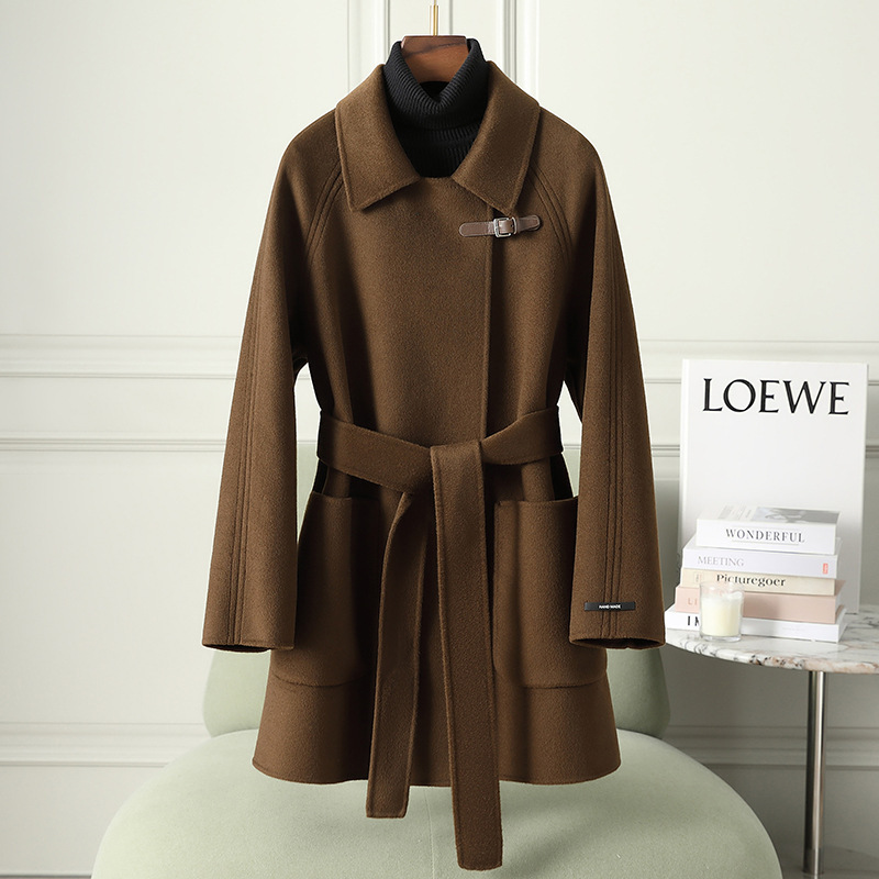 Double-Sided Wool Coat for Women, Mid-Length, 2026 Autumn and Winter New Style, Slimming for Petite Figures, High-End Woolen Overcoat for Women Double-Sided Wool Coat for Women, Mid-Length, 2026 Autumn and Winter New Style, Slimming for Petite Figures, High-End Woolen Overcoat for Women