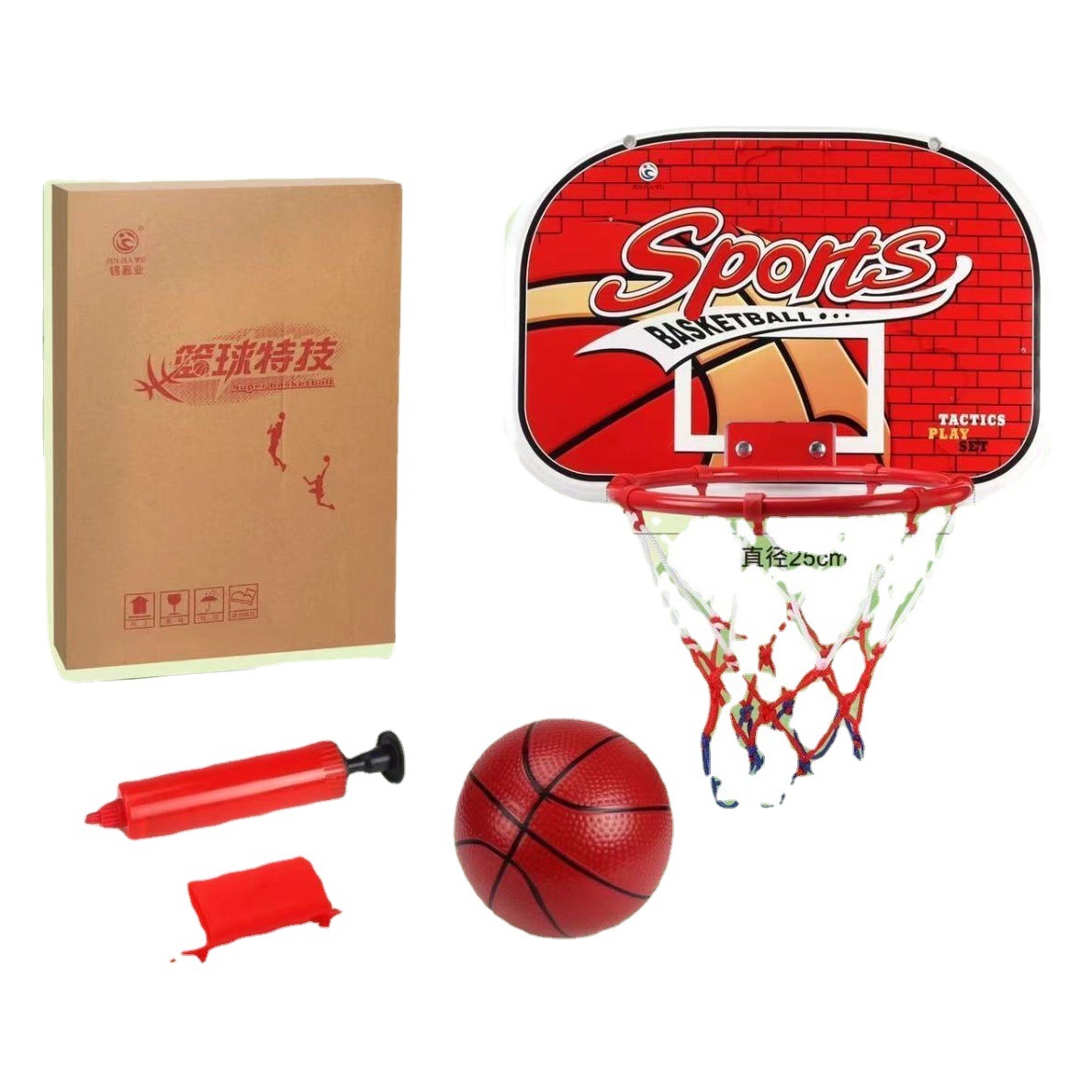 Directo de fábrica punzón-libre de tiro montado en la pared Marco de baloncesto interior entrenamiento deportivo al aire libre tiro colgante tablero de juguete