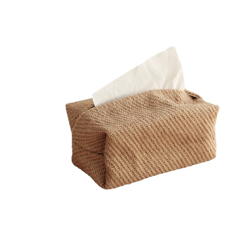 Caja de toallas de tela de algodón, alojamiento residencial simple, caja de extracción de aire creativa, caja de almacenamiento de toallas de mesa de comedor doméstica