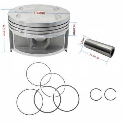 Off-Road Motorcycle Engine Cylinder Piston, piston ring, piston pin - klr650-100mm-piston