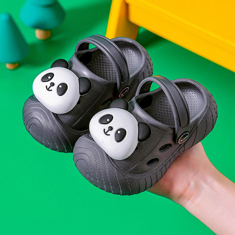 Baby EVA zapatillas para niños panda verano hogar bebé niñas niños zapatos de agujero antideslizante para niños con suela suave