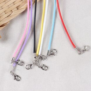 DIY Pendant Rope Necklace Rope Lobster Clasp Necklace Rope Sweater Chain Korean Wax Thread Braided Jewelry Rope Jewelry Accessories