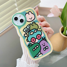 透明大波浪虚线熊，车子动物