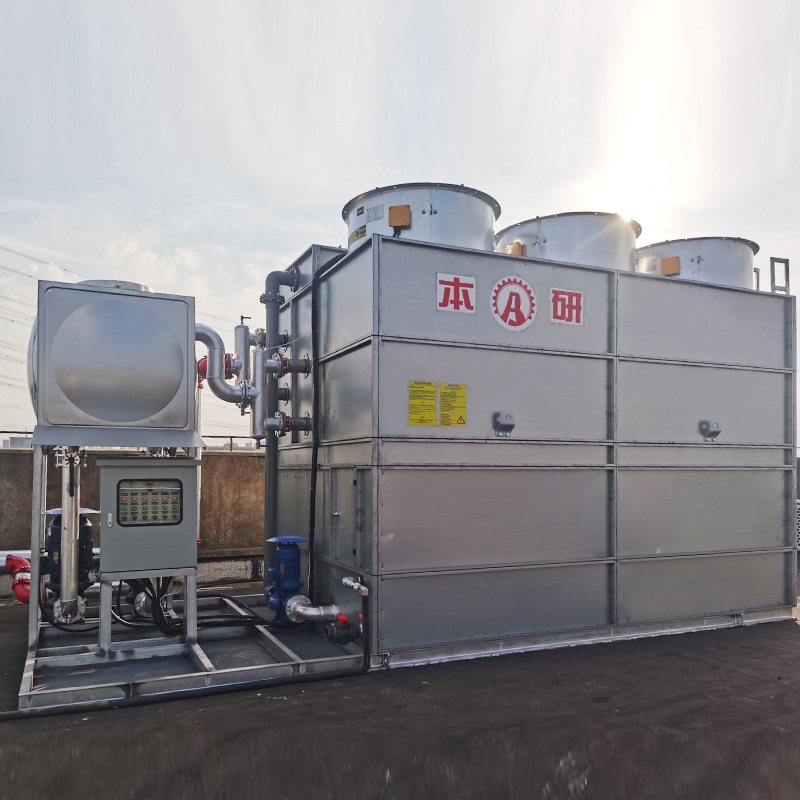 本研闭式混合流冷却塔BY-HN-20T迅速降温超静音型水系统包安装