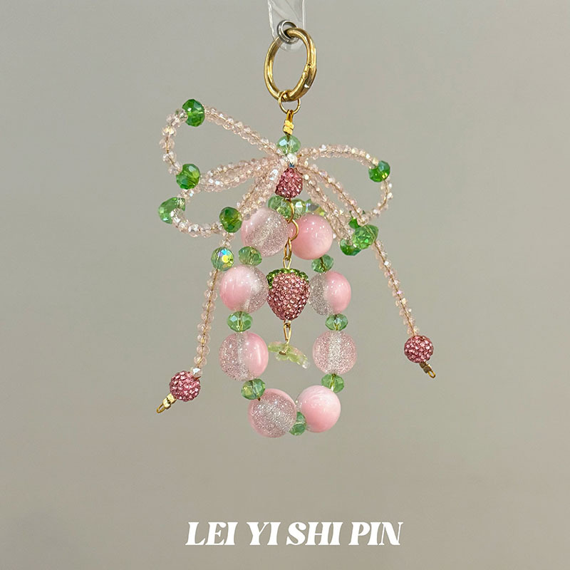 [蜜桃乌龙]新款甜美串珠设计感小众精美手机链高端串珠流苏手机链|undefined