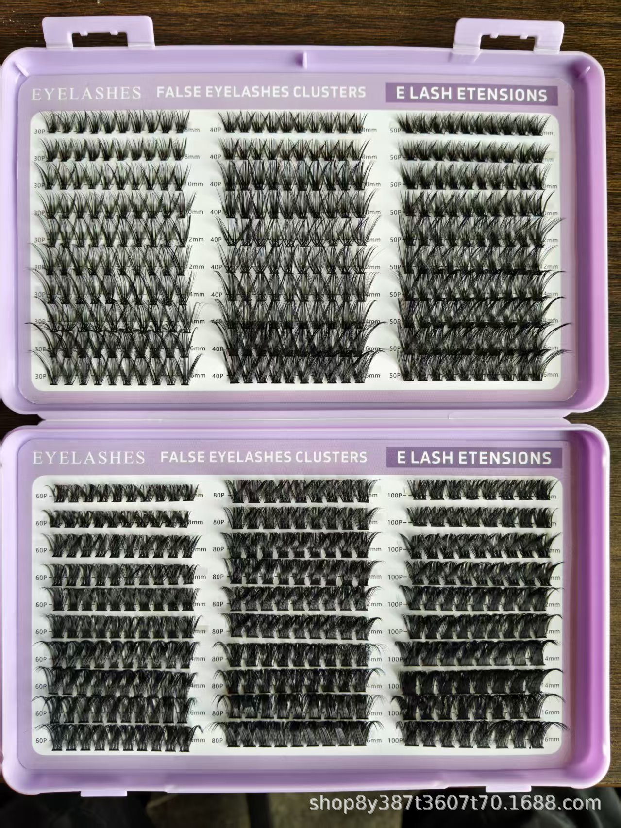 Nuevo conjunto de pestañas falsas mezcladas que contienen herramientas de pinzas de pegamento, herramientas de maquillaje de belleza al por mayor.