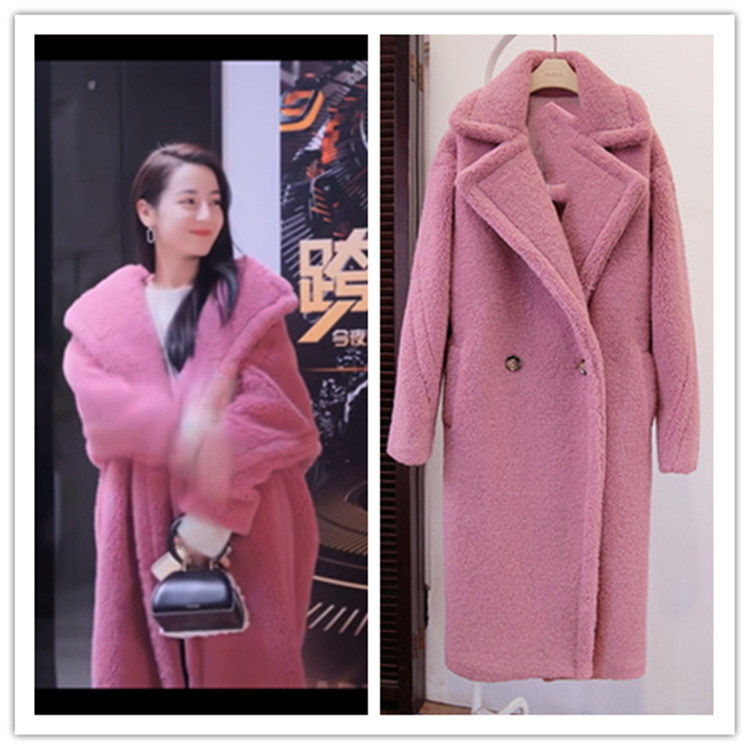 2025 New Autumn and Winter Long Thickeneded Western Style Sheep Shear Lamb Wool Imitation Fur Woolen Outwear for Women Young New Style