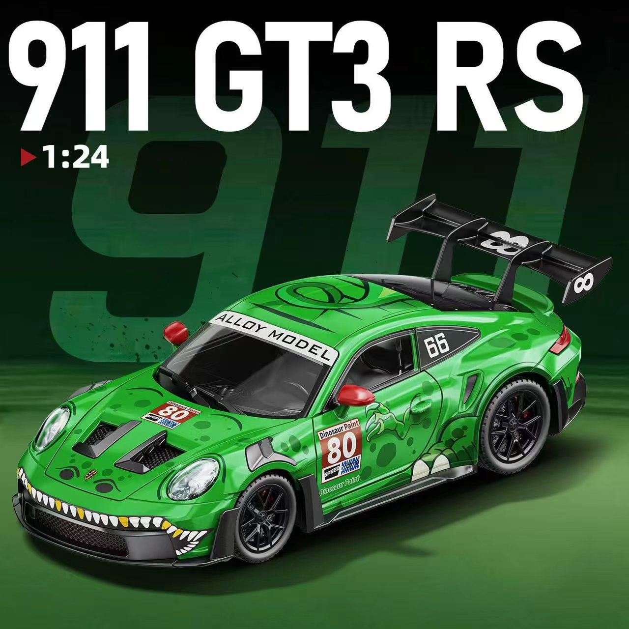 1:24 Porsche 911 GT3 Alloy Model Car - Pull-Back, Sound və İşıq