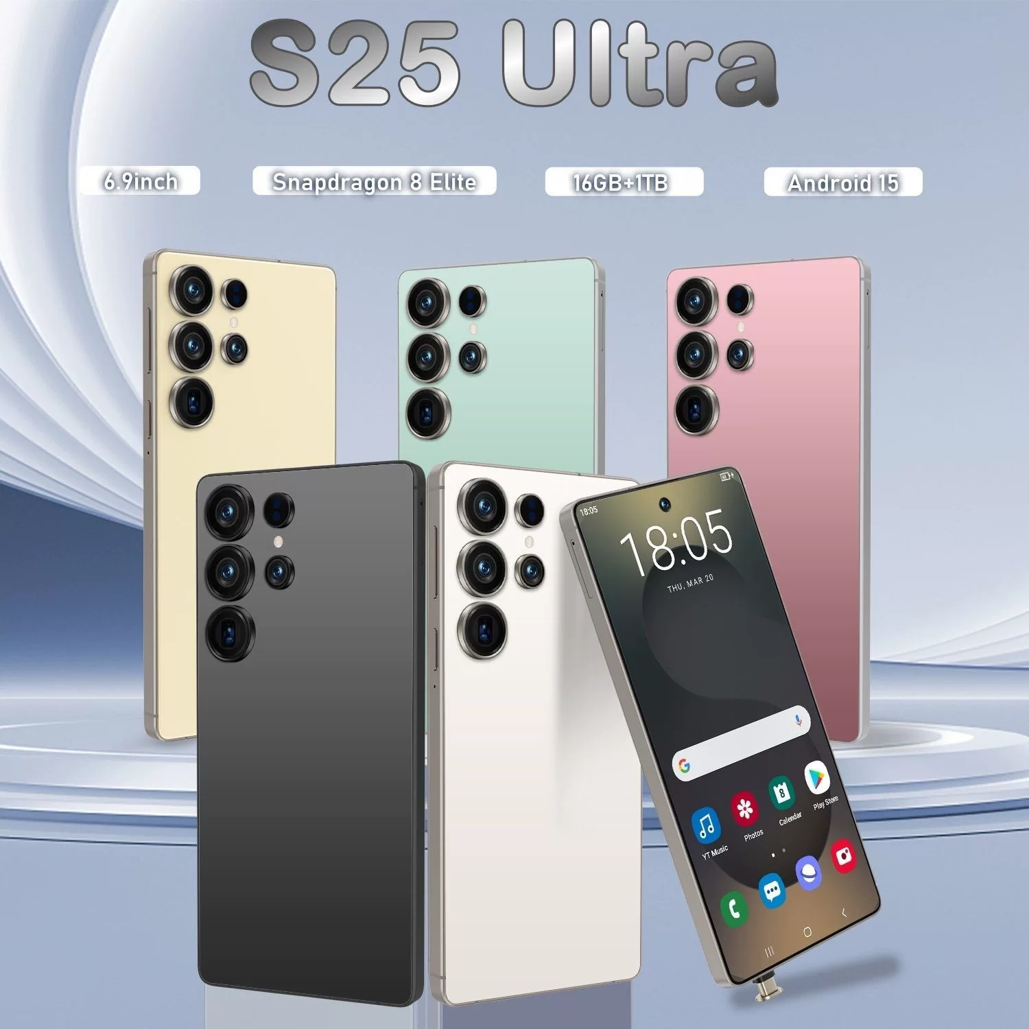 Куго кросс-бордер смартфон S25 Ultra встроенная ручка настоящий 4G сеть Android 12 настоящий продел (4+64)