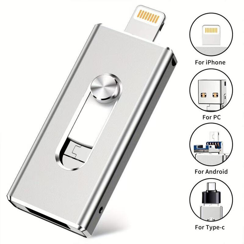 四合一手机u盘大容量适用苹果u盘安卓电脑通用64G礼品跨境批发1TB|undefined