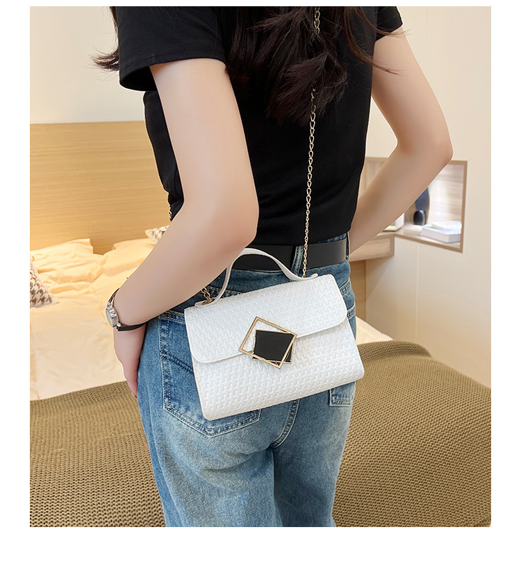 Women's Backpack Backpack Women's Small Pu Leather Lingge Fashion Square Magnetic Buckle Crossbody Bag
