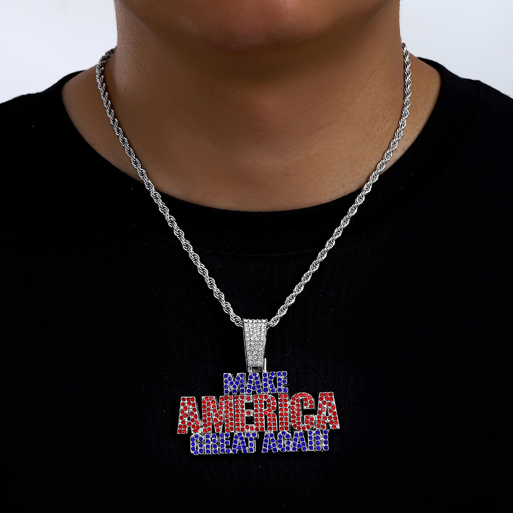 Europa y América Hip Hop Hombres y mujeres llenos de diamantes cadenas cubanas Hiphop estrellas con collares de diamantes hipsters callejeras clavículas