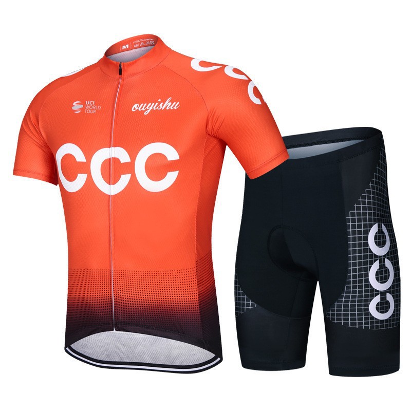 New Tour De France Mountain Bike Cycling Jersey Short-Sleeved Suit Quick-Drying Breathable Wholesale