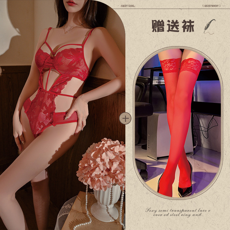 빨간색 + 빨간색 스타킹