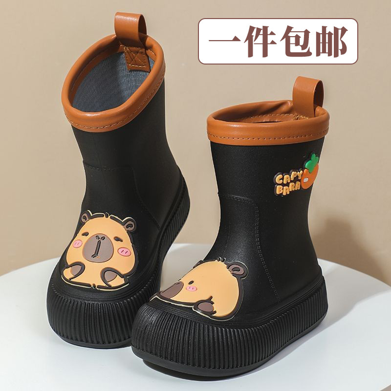 Zapatos de lluvia 2026 nuevos zapatos de agua de moda para mujeres padres e hijos de tubo corto antideslizante a prueba de agua y desgaste, zapatos de goma de lluvia image 8