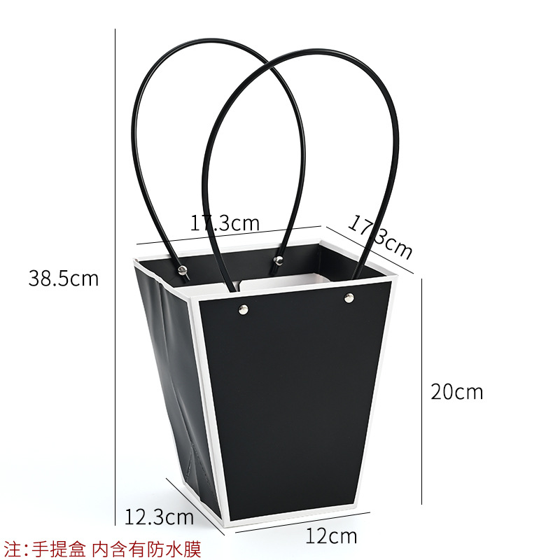 Bolso especial transfronterizo para flores, descuento al por mayor, bolsa trapezoidal de papel kraft impermeable, bolsa de embalaje de regalo, bolsa de ramo