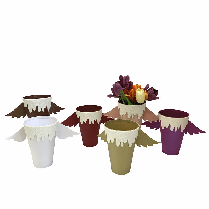 奥力派  新款 多色 冰淇淋小桶  鲜花礼盒 花盒 圆桶盒