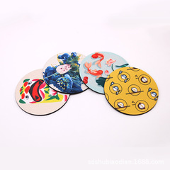 Wholesale Manufacturer Creative Round Natural Rubber Insulated Dinner Mat Waterproof Anti-slip Adhesive Soft Cup Mat