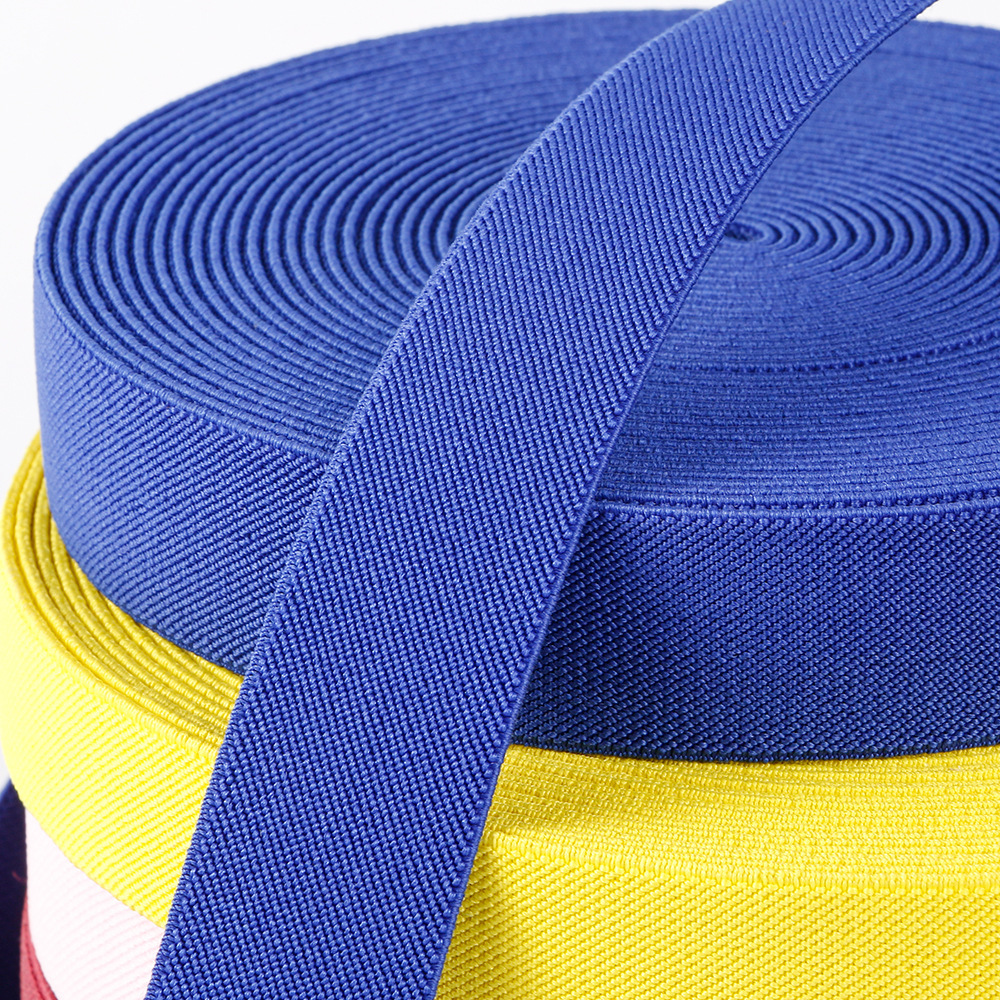 2.5cm加厚彩色松紧带，止血腕带箱包，松紧带，家用黑色双斜纹弹