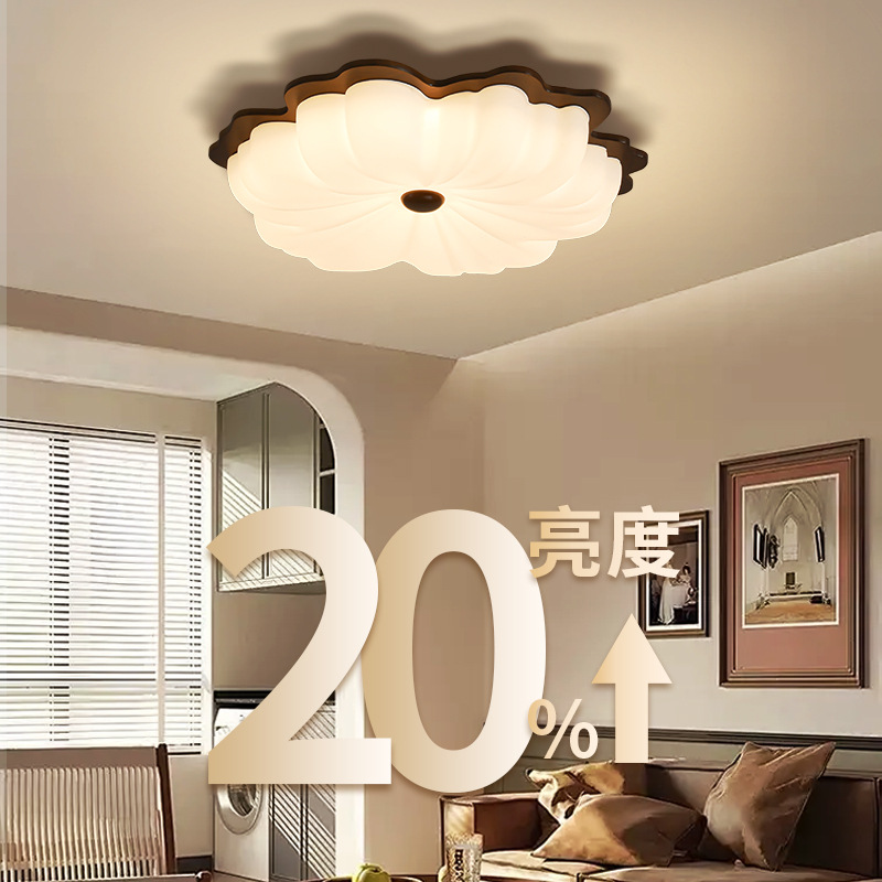 Lámpara de techo para dormitorio de estilo antiguo Daguanyuan, lámpara de techo retro para habitación infantil, lámpara Zhongshan de espectro completo para proteger la vista L335