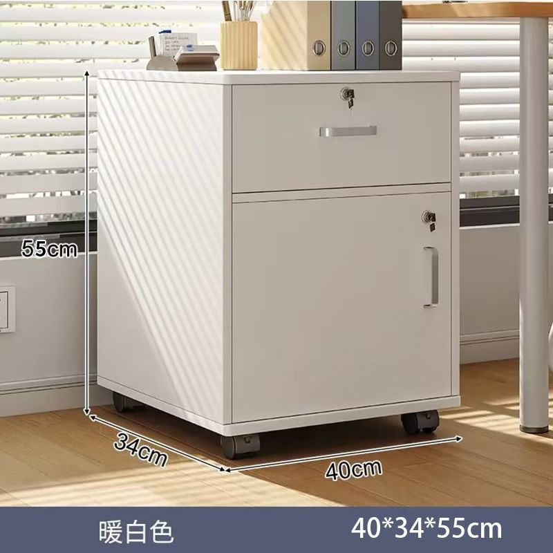 ファイルキャビネット オフィス木製ロック付き小型キャビネット モバイル収納キャビネット 引き出しキャビネット 車輪付き テーブル下収納キャビネット ローキャビネット|undefined