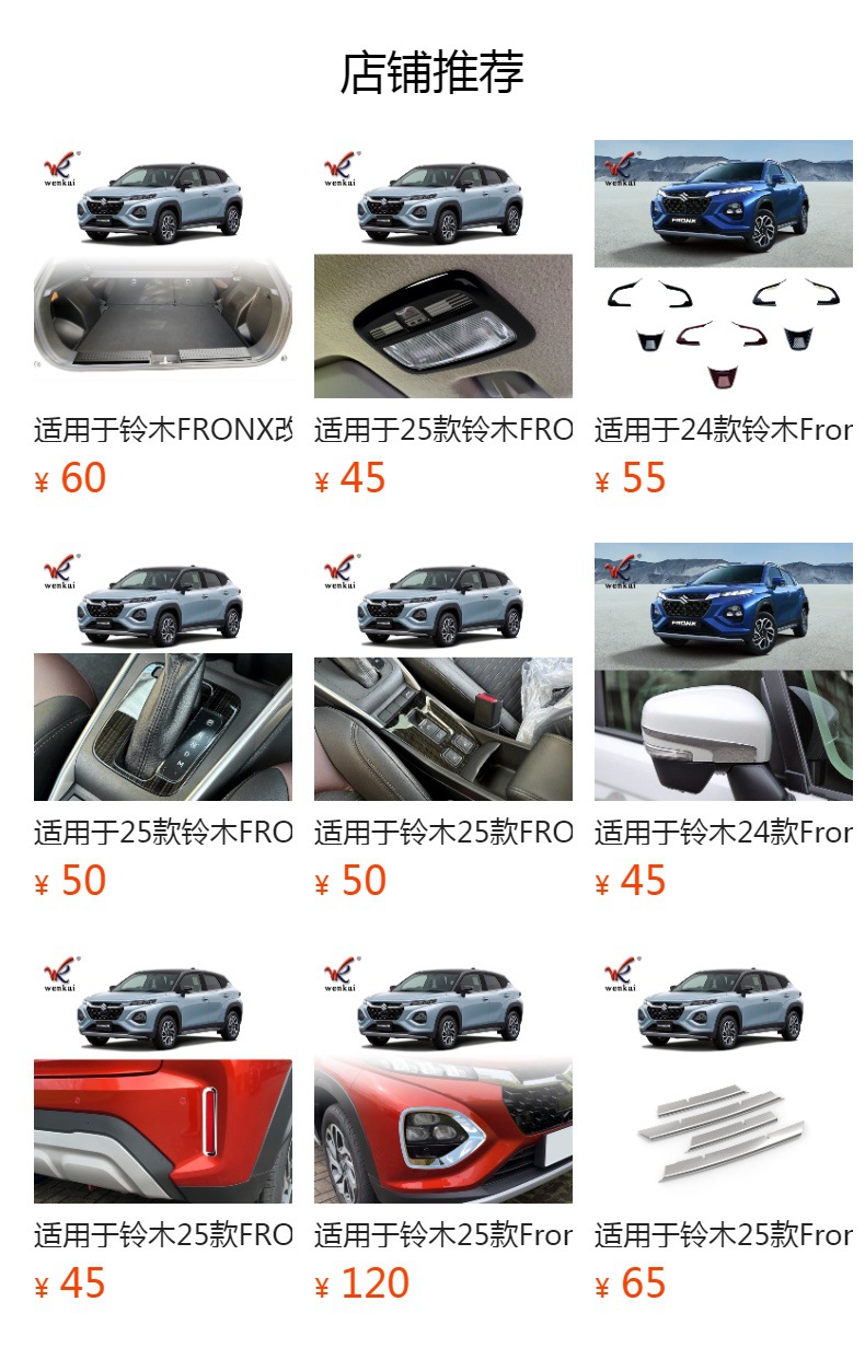 Suitable for Suzuki 25 FRONX modified outer door bowl decoration anti-scratch special protective patch body trim