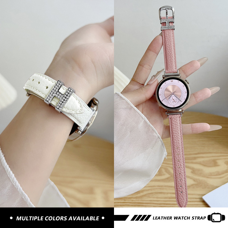 Suitable for Huawei fit345GT, Apple iWatchS11, Xiaomi 8910H diamond buckle, lychee pattern pin buckle watch strap Suitable for Huawei fit345GT, Apple iWatchS11, Xiaomi 8910H diamond buckle, lychee pattern pin buckle watch strap
