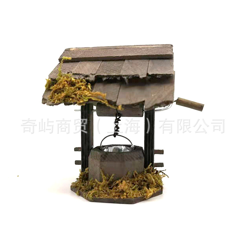 1：12娃娃屋dollhouse迷你室外花园野外场景田园.廊井