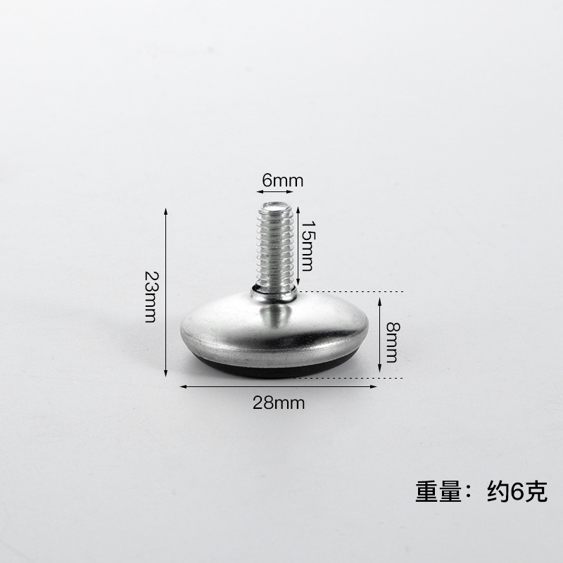 M8可调脚垫黑底桌椅调节脚螺杆垫脚M6M10家具五金调整脚可调脚垫|undefined