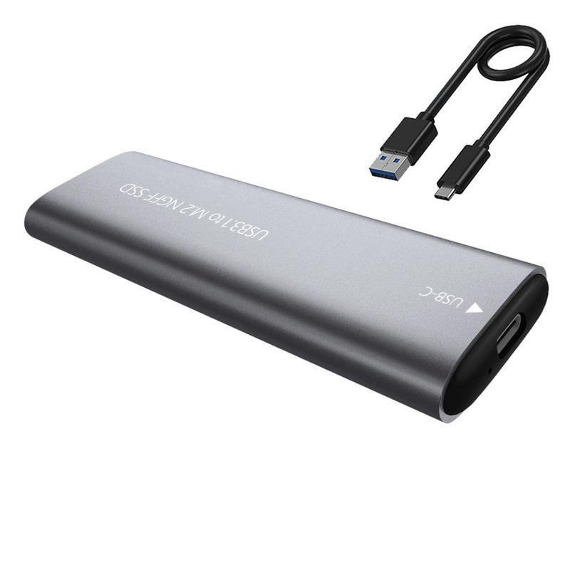 Caja de disco duro de estado sólido M.2 externa NVME/NGFF doble protocolo type-c3.2 portátil SSD caja de disco duro móvil