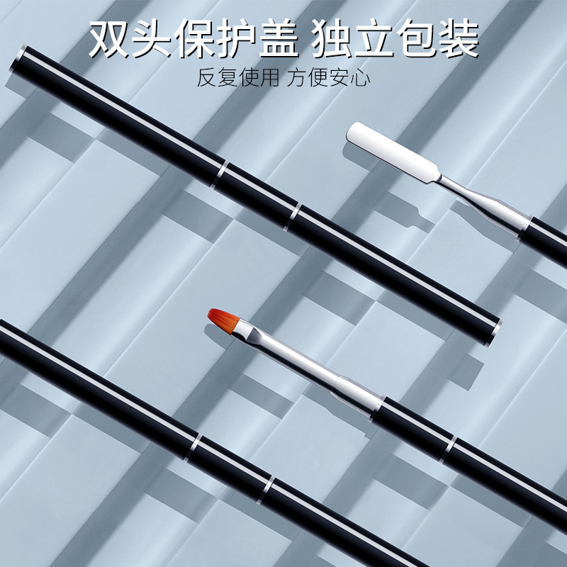 美甲双头可用快速延长笔光疗笔取胶笔雕刻调色笔压花笔工具美甲店|ms