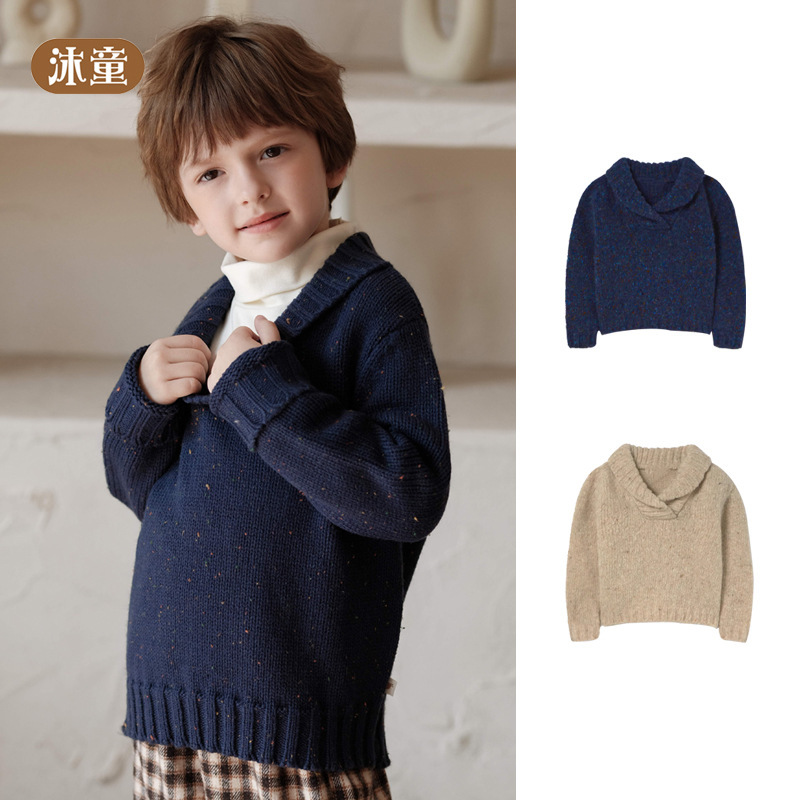 Old Money Style High-Neck Solid Color Pullover Long-Sleeve Boys' Sweater 2026 New Casual Autumn and Winter Warm Wool Sweater for Boys Old Money Style High-Neck Solid Color Pullover Long-Sleeve Boys' Sweater 2026 New Casual Autumn and Winter Warm Wool Sweater for Boys