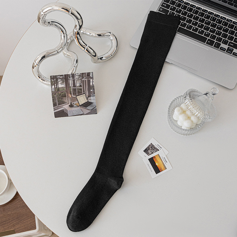 [오버길이 무릎양말] 블랙