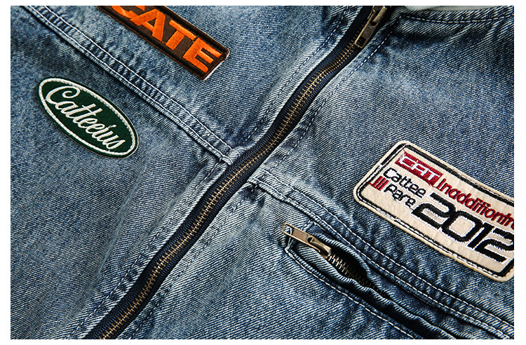 Denim Jacket Men Retro High Street Motorcycle Style Jacket Top_voghion.com