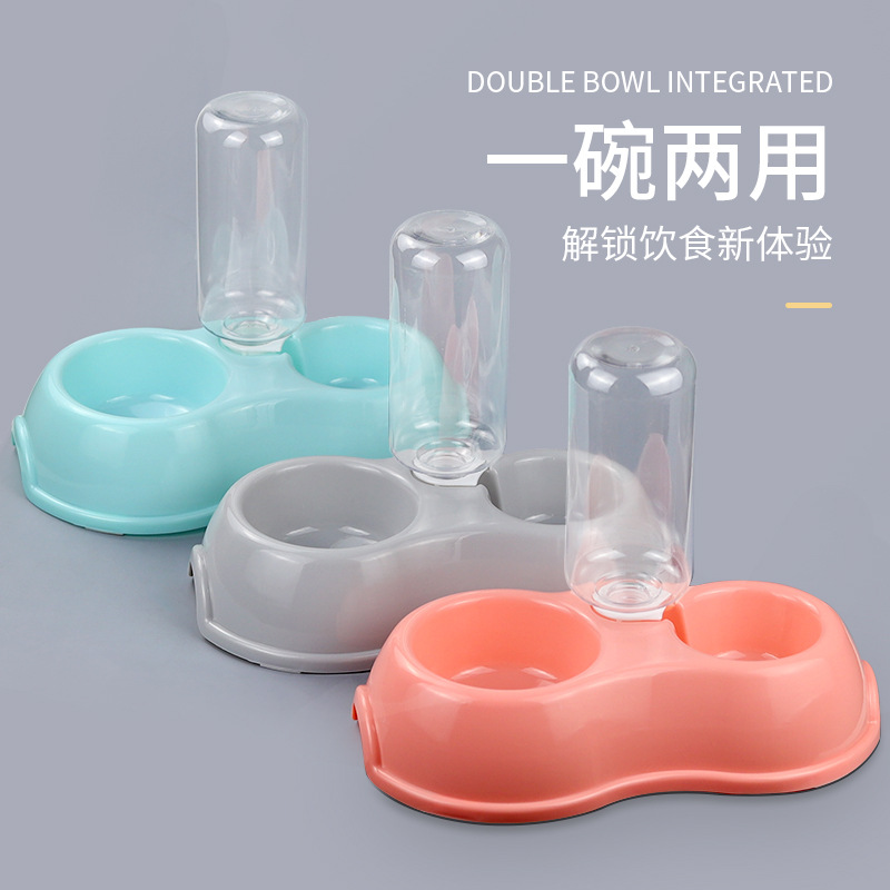 Pet drinking water heater feeder cat water bowl double bowl of…