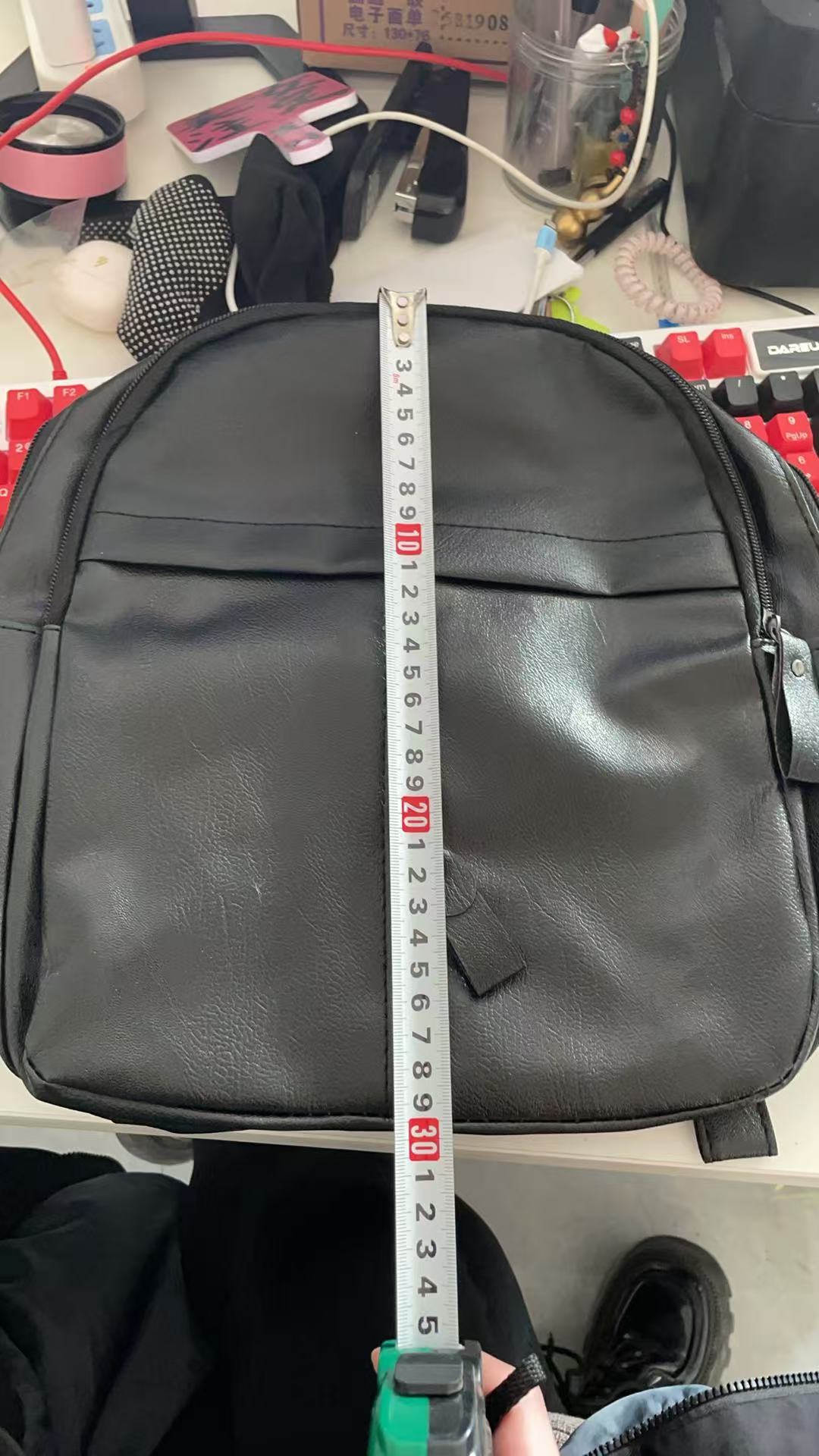 Women's Backpack Korean Style Fashionable PU Soft Leather Trendy Bag Simple Black Casual Backpack Single Shoulder Crossbody Bag