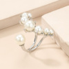 Retro design fashionable one size ring from pearl, French retro style, light luxury style, Korean style, simple and elegant design