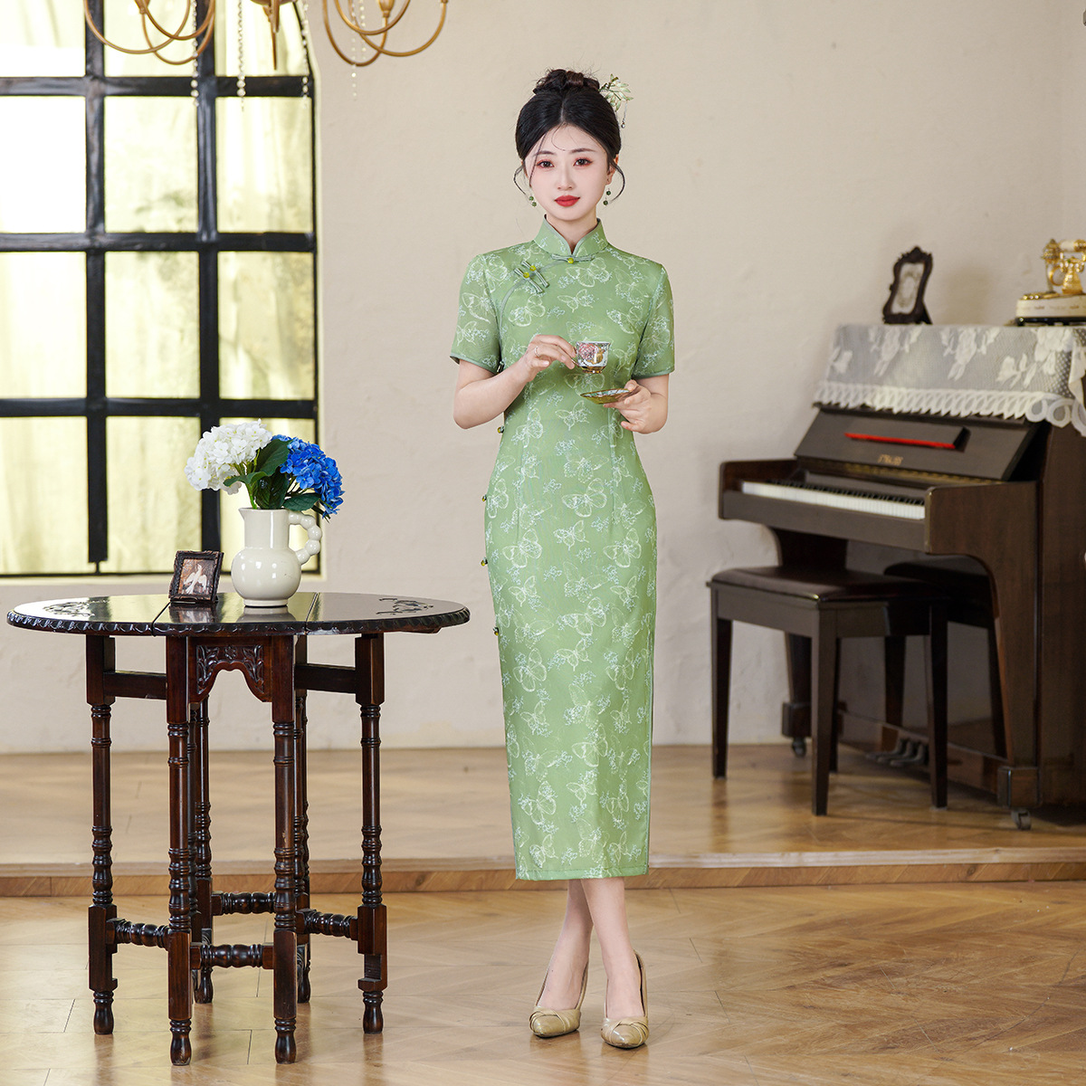 Summer long cheongsam