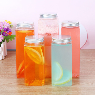 500ml���γ�֭���ƿ�̲豭��ˮƿ���wPET���ϰ��b͸����ƿ