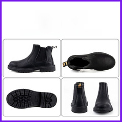 New high-top safety shoes with steel toe cap for anti-punching and anti-piercing, soft and breathable construction site work safety shoes.