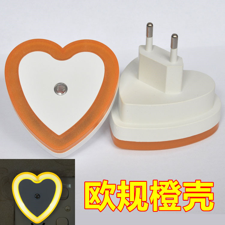 跨境爱心英规光控感应led夜灯 亚马逊热销创意简约氛围灯工厂直供|undefined