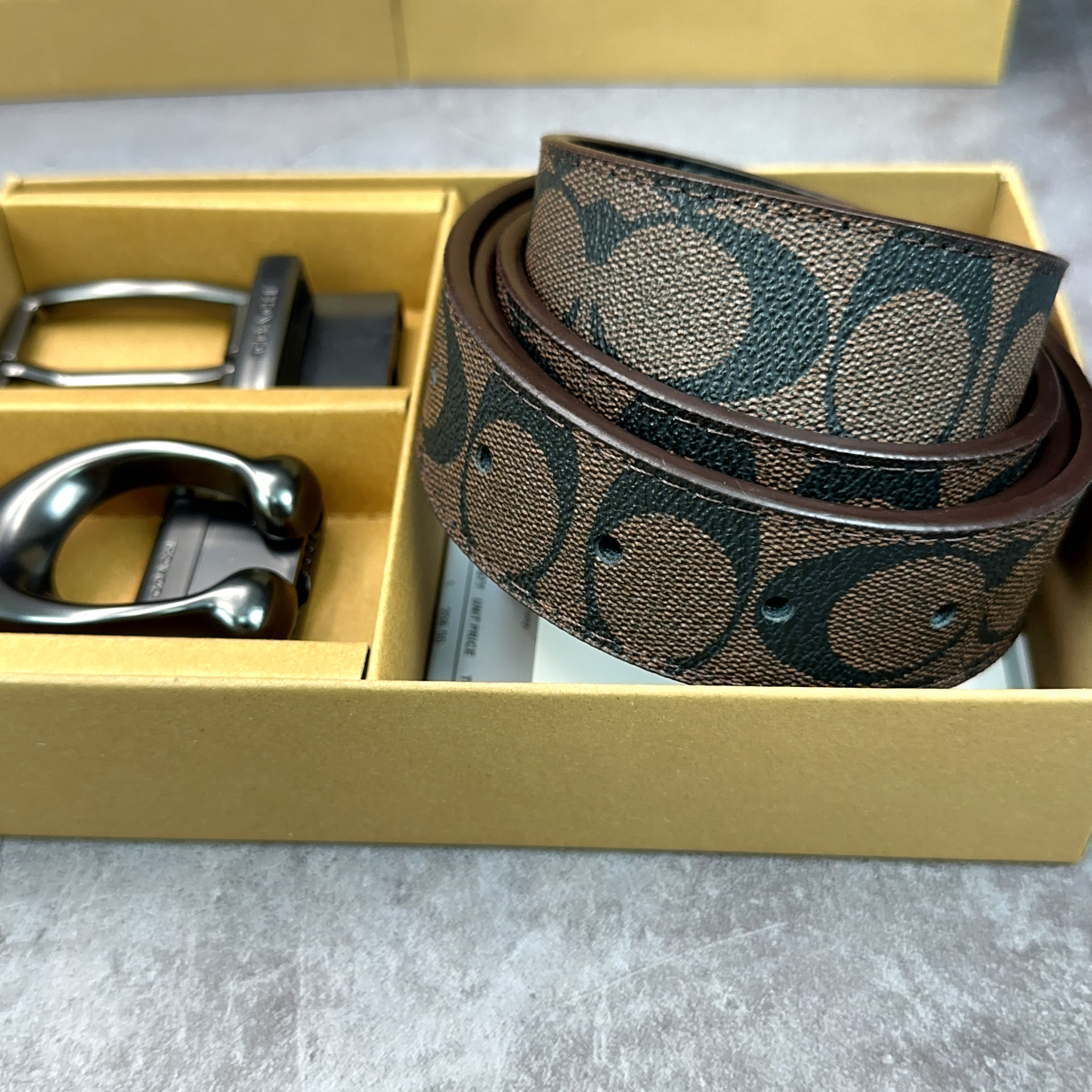 brown pin buckle large C