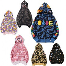 Hot Selling Shark Suit Shark Head Ape Head Sweatshirt Men's Digital Printed Sweatshirt Zipper Hoodie Jacket